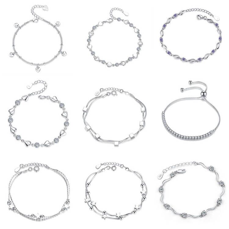 S925 Silver Five-Pointed Star Bracelet for Women, Simple and Stylish, Adjustable, Trendy, Versatile, Non-Fading Chain