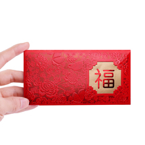 High-end hollowed-out relief New Years Eve is a seal red bag 2022 personality creative fu character great Italian press-year-old red bag