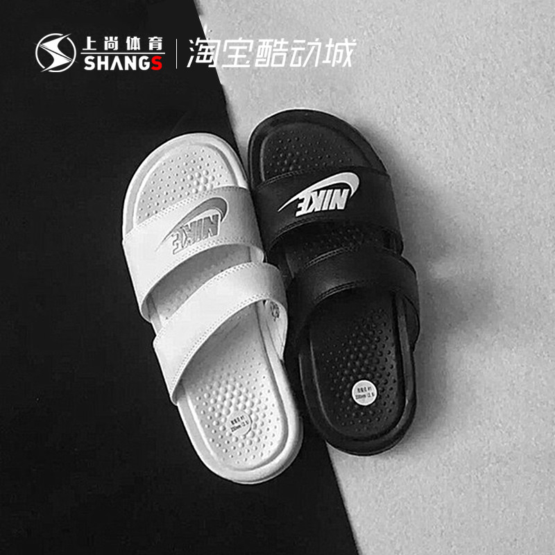Shangshang Sports Nike Benassi Nike trend men and women double strap ninja slippers 819717-010-100