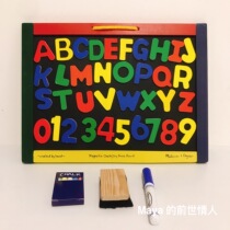 Melissa doug Melissa and Peas Childrens magnetic drawing board double-sided writing board oversized blackboard white