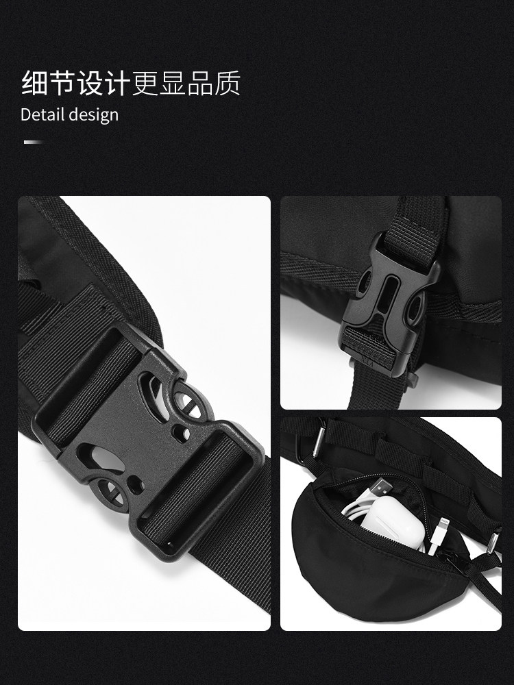 Functional Crossbody Bag for Men, Lightweight Shoulder Bag for Travel, Workwear, Sports, Cycling Backpack, Large Capacity Commuter Messenger Bag