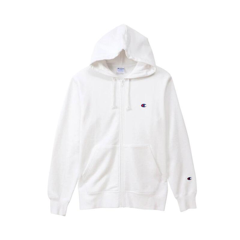 Champion Graffiti Spring New Style Couple Solid Color Small C Hooded Sweatshirt Men's Trendy Zipper Cardigan Loose Jacket