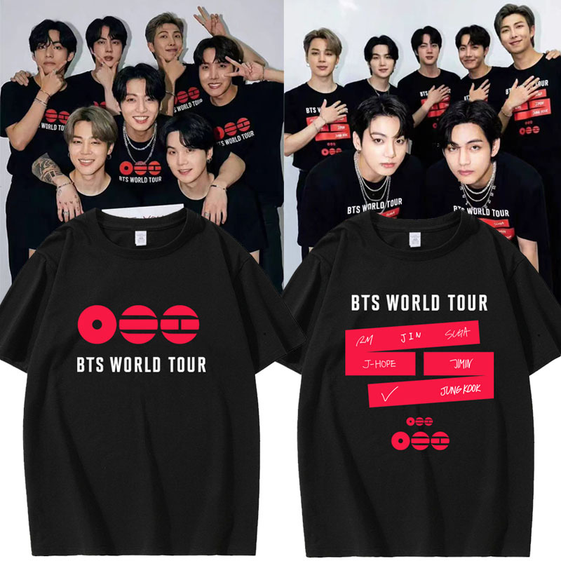 Bts 2026 Concert Merchandise Same Style Short-Sleeve T-Shirt for Fans, Unisex Cotton Top Bts 2026 Concert Merchandise Same Style Short-Sleeve T-Shirt for Fans, Unisex Cotton Top
