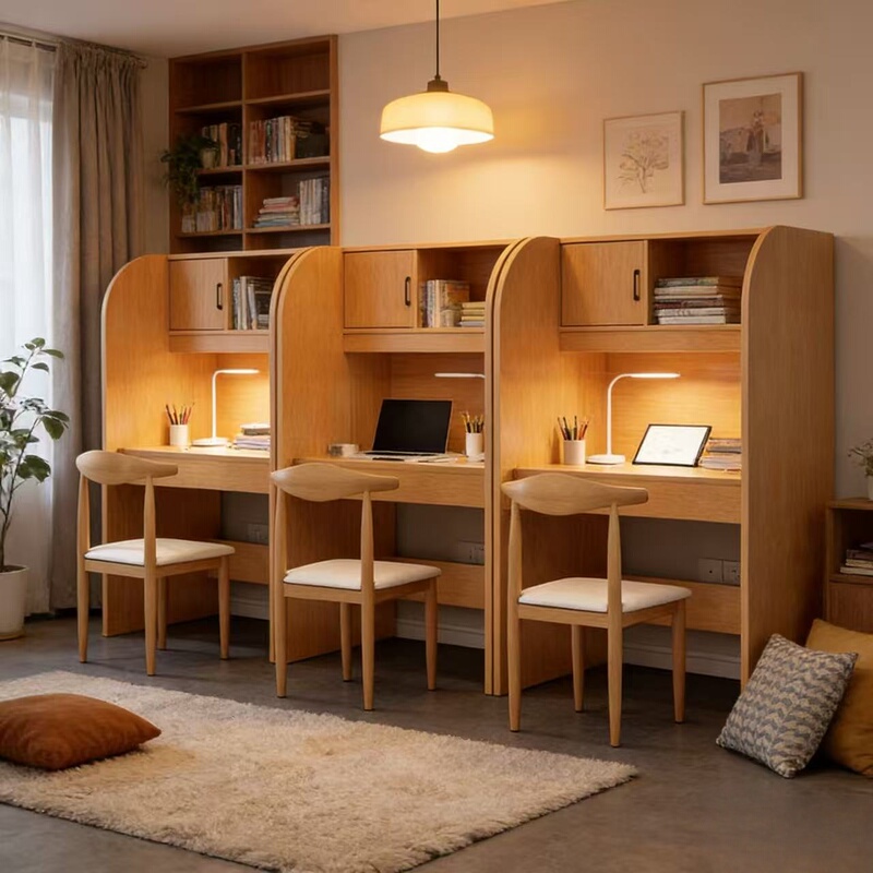 Immersive Enclosed Study Desk, Special Computer Desk for Postgraduate Entrance Exams, Simple Home Student Study Desk, Single-Person Office Desk