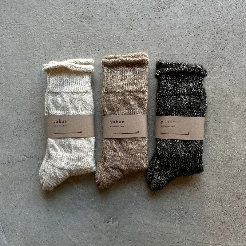 Officially Partnered In-Stock Yahae Nara Japanese-Made Alpaca Wool Linen Thermal Socks 7-5014【Momoya】 Officially Partnered In-Stock Yahae Nara Japanese-Made Alpaca Wool Linen Thermal Socks 7-5014【Momoya】