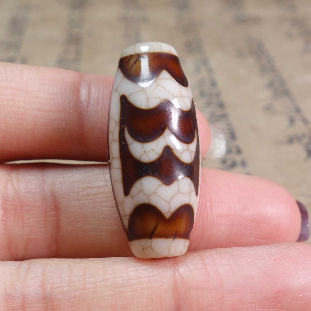 ラスト一点 ／ 最高品質 】西蔵 上肯龍紋藏伝火供十五眼天珠