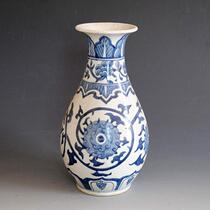 Jingdezhen Cultural Revolution porcelain old factory porcelain 567 bag old bag really open door Vase ornaments collection blue and white firewood kiln antique