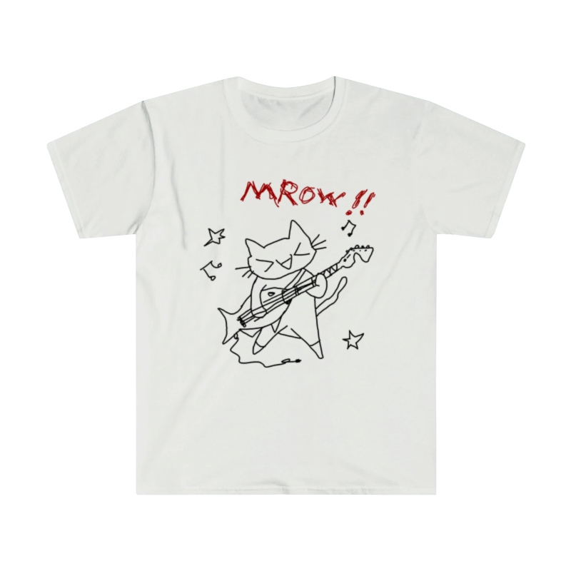Original Rock Unplugged Series - Bassist/Keyboardist Solo Cat T-Shirt Pure Cotton Loose Short Sleeve Couple T-Shirt
