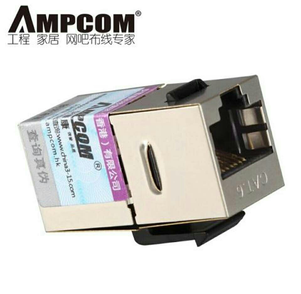 Ampcom AMPCOM Cat6 Cat6 Network Cable Straight Through Head Model Block CAT6 Shielded Network Extension Docking Connector