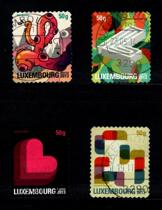 Luxembourg Letter Marketing Stamps 2013 L Series Greetings Doodle Maze Love Childrens Game Valentines Day