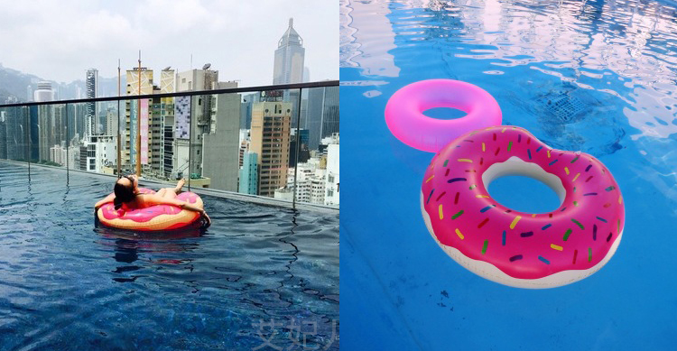 Donut bơi vòng nữ trưởng thành phao cứu sinh vòng phao phao để tăng độ dày cho trẻ em phao tay intex