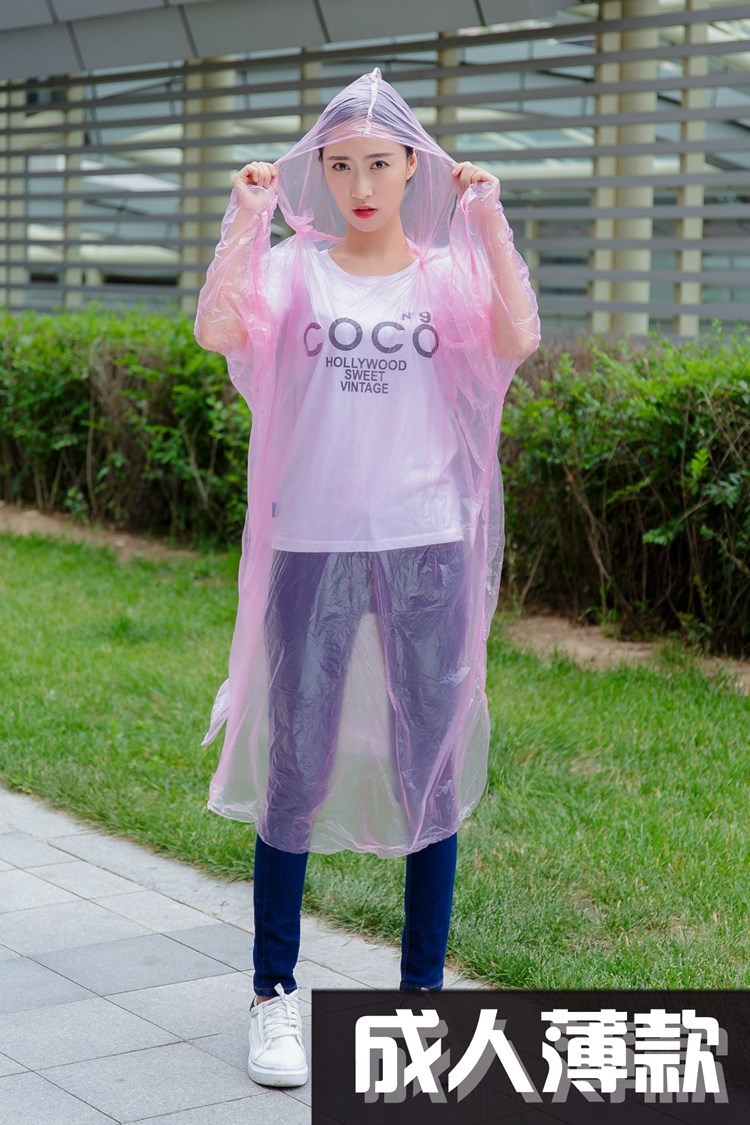 Dùng một lần áo mưa mưa quần phù hợp với người lớn trong suốt ngoài trời chia nhựa poncho không ướt dày không thấm nước trôi sông áo đi mưa
