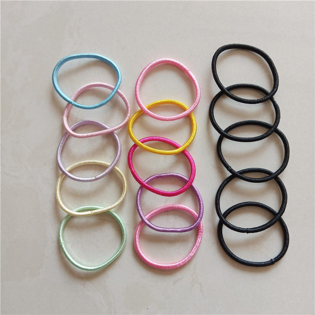 Girls' small rubber bands, children's hair ropes that do not hurt hair, women's large and small hair ropes that do not hurt hair, wool color elastic jewelry