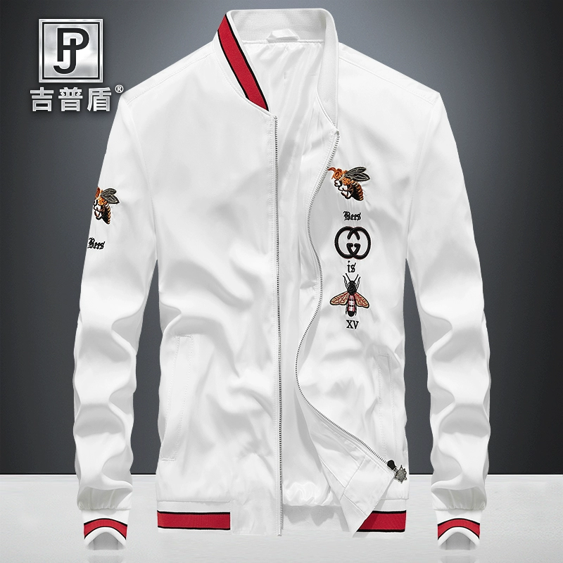 Jeep Shield 2020 Spring New Hip Hop Jacket Men Hàn Quốc Bóng chày Cổ áo Loose Thể thao Áo khoác giản dị - Mùa xuân