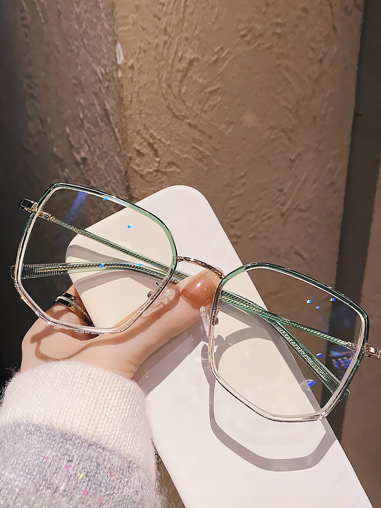 Cula Kinel Korean version (top lavish) anti-blue light glasses without degrees and feminine polygonal glasses man-Taobao