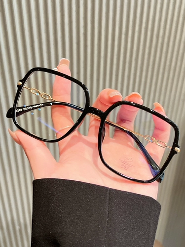 Cula Kinel Корейские анти -блюдные светлые очки женского прилива лицо лицом к лицу с большой рамой, лицом, маленьким супер -светлым можно оборудовать миопией