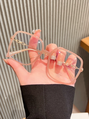 Cula Kinel Корейские анти -блюдные светлые очки женского прилива лицо лицом к лицу с большой рамой, лицом, маленьким супер -светлым можно оборудовать миопией