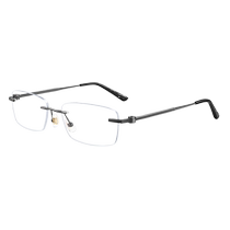 Ultra-light pure titanium rimless glasses for men with myopia glasses frame equipped with small astigmatism anti-blue light lens eye frame