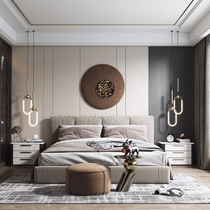 Bedroom Hardbag Background Wall Headboard Soft Bag Living-room Sofa TV Wall Hardwrap Modern Light Lavish Background Wall Custom