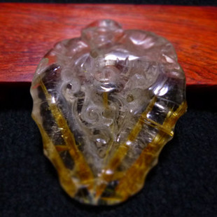 Boutique High-end Wealth Stone Crystal Titanium Crystal Square to make a fortune in the immediate auspicious Pendant Pendant Collection