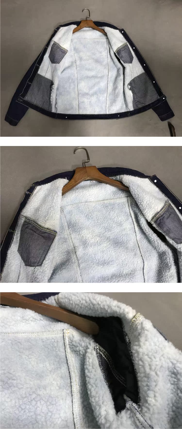 Mùa thu và mùa đông cộng với nhung dày ấm áp dụng cụ denim áo khoác da cừu dày Áo mỏng phiên bản Hàn Quốc ngắn áo