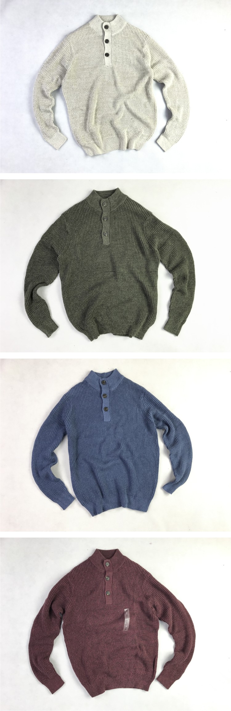 Rất tốt cotton thoải mái mềm len áo len đứng cổ áo giản dị dày áo len đáy mùa thu và mùa đông ấm áp hoodie nam