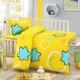 Cotton mẫu giáo quilt ba mảnh phim hoạt hình trẻ em chăn bông bao gồm sáu mảnh có thể tháo rời thiết lập với bộ đồ giường ngủ lõi bộ chăn ga gối đẹp