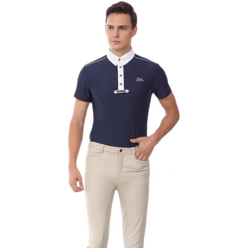 Summer quick-drying equestrian T-shirt Horse riding T-shirt Competition shirt Short sleeve male knight clothing Equestrian equipment Equestrian supplies