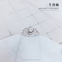 Fetal souvenir making baby hair pendant from baby fetal hair seal mommy new S925 sterling silver ring