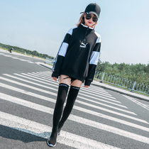 Stockings womens knee socks tide ins thin summer non-slip black calf socks daily high tube autumn and winter stockings