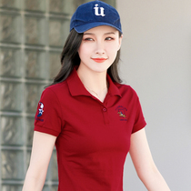 polo shirt womens short-sleeved summer lapel t-shirt 2021 new summer trend fashion casual sports top