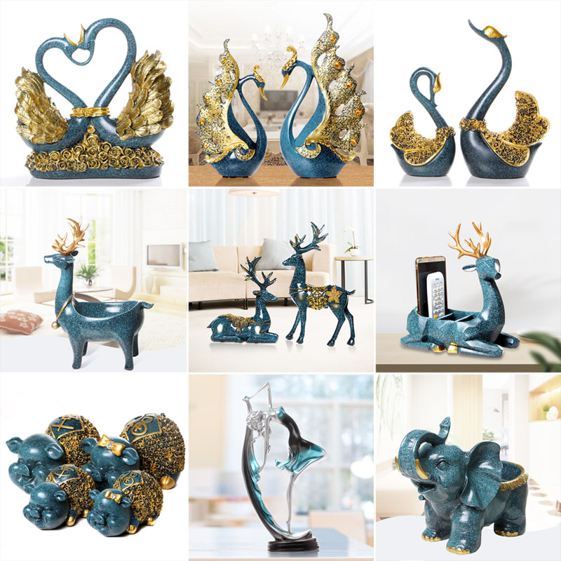 Boreal Europe style elk home furnishing articles example room TV ark of tea table soft adornment art decoration creative move
