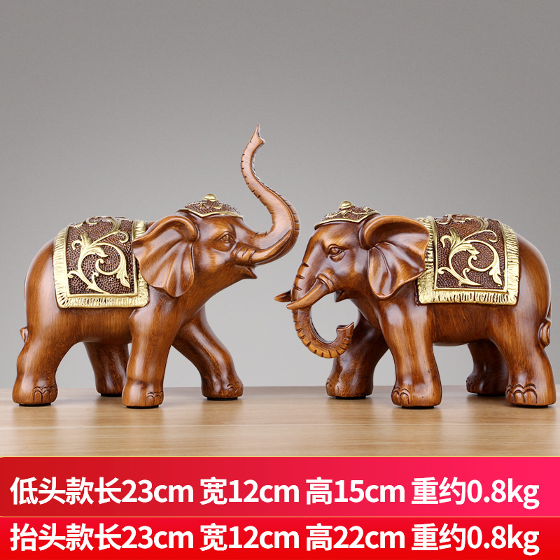 Resin elephant furnishing articles a lucky town curtilage sitting room and teahouse rich ancient frame wine trinkets, new Chinese style decoration