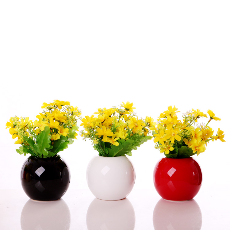 Insert the mini ceramic vase simulation flower art suit contracted and I home sitting room ark, small place home decorations