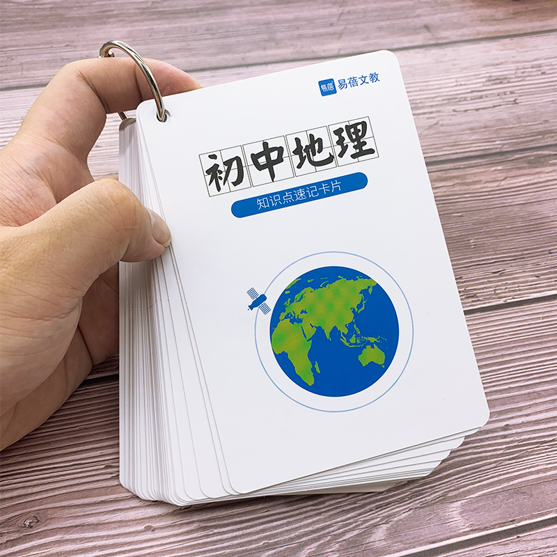 Junior high school students in the first and second grades of geography must memorize the basic knowledge points with pictures and texts