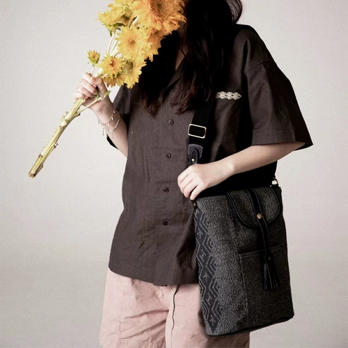 HKWorkshop Polar Day Series Большой перекрестный плечо плечо верхняя политическая популярность Пекиаризм Простой летнее ноутбук Сумка