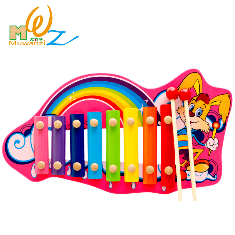 Wooden maru children's music player knock wooden octa-tone knock boy baby toys 0-1-2-3 years old