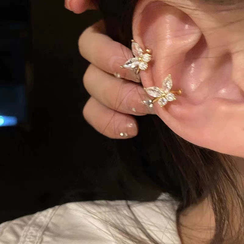 Летние клипсы для ушей, изысканные небольшие серги, стиль light luxury, простой и элегантный дизайн, без прокола