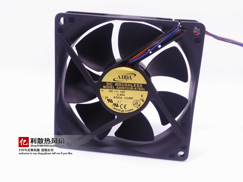 Adda 9025 9CM 9CM fan 4Pin double ball bearing AD0912UB-A7BGL 0.45A