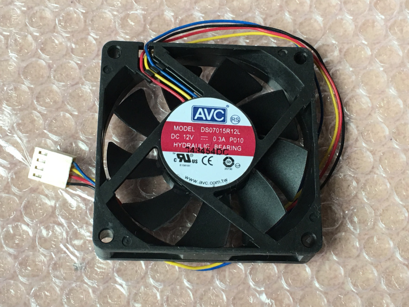 AVC 7CM 7015 12V0.3A Ultra Silent 4 Needle and Wire PWM Temperature Controlled CPU Fan DS07015R12L