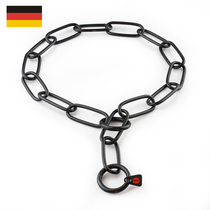 PETCARE Germany imports black stainless steel long section P chain neck collar dog collar dog collar Tibetan mastiff dog