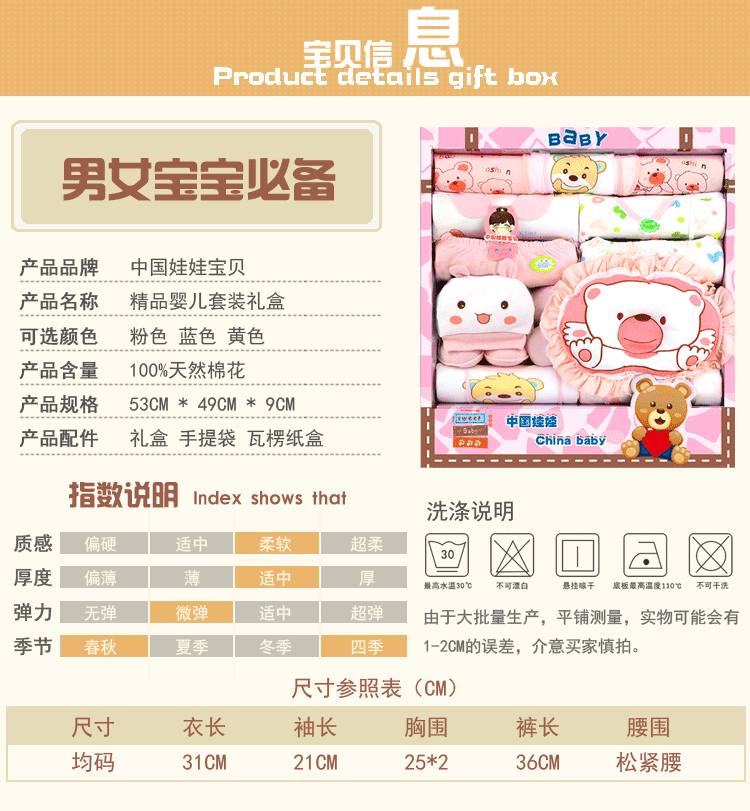 Coffret cadeau pour nouveau-né - Vêtements + Fournitures - Ref 1954081 Image 7