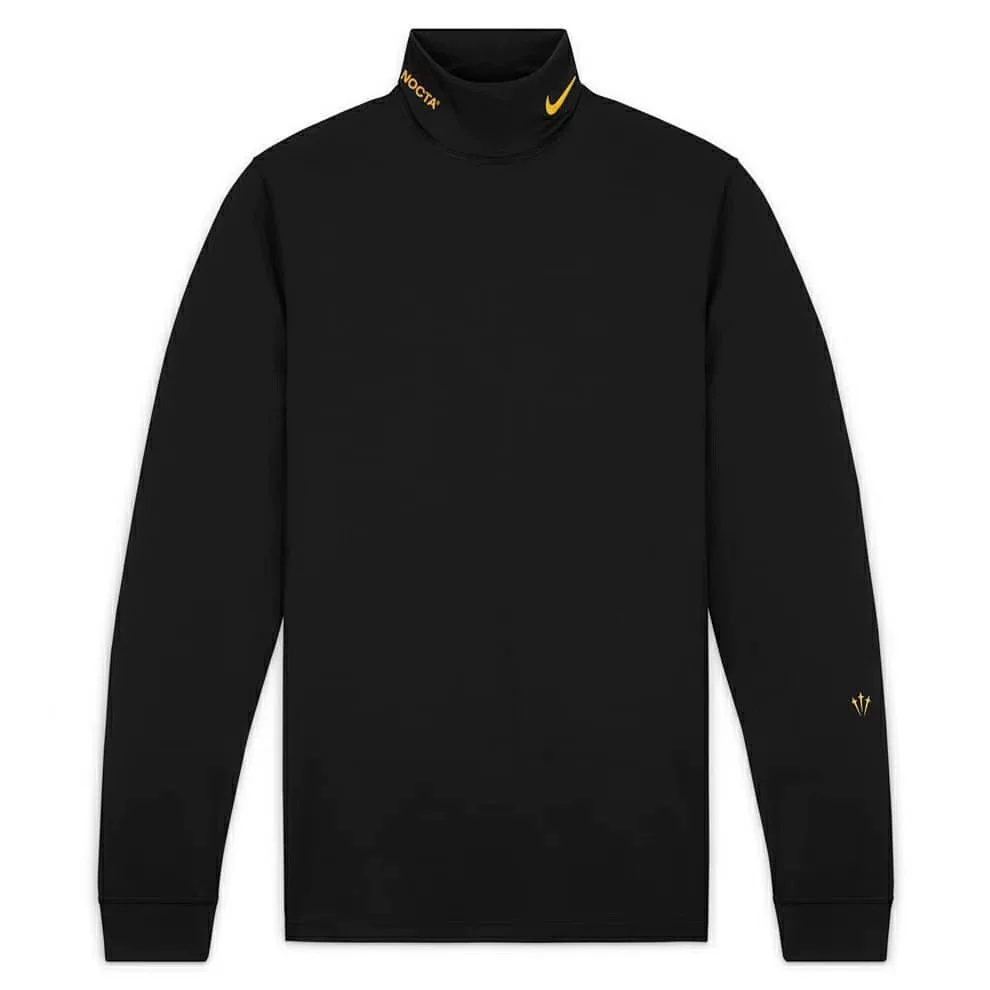 Nike x Drake NOCTA Nike Name черно-белая футболка с коротким рукавом и высоким воротом DA4107-010