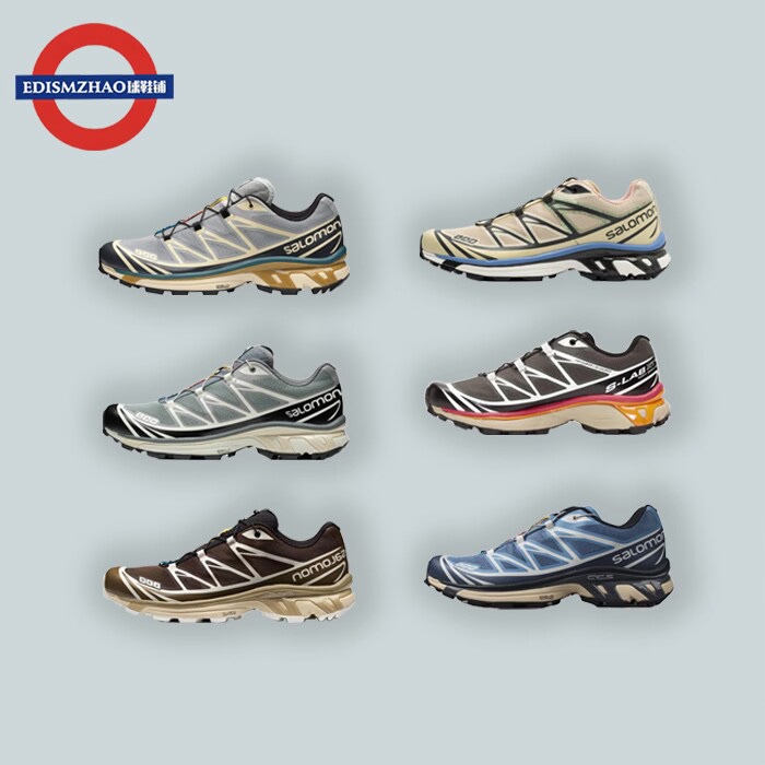 Salomon Slab Xt-6 Adv Mist Blue Original Gray Outdoor Retro Running Shoes 414551