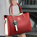 Вместительная и большая кожаная сумка через плечо для матери, из натуральной кожи