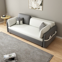 Technology cloth foldable sofa bed sitting and sleeping multi-function push-pull telescopic single double living room small apartment sofa dual-purpose