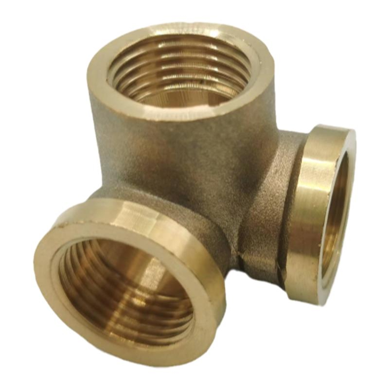 Brass corner tee angle joint water heater tap water pipe thread inner wire tee 4 points G 2 DN15