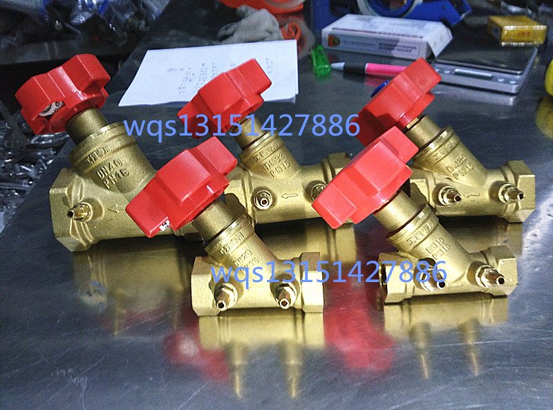 Static flow regulating valve brass wire buckle balance valve Manual bidirectional digital locking balance valve DN20 25 32