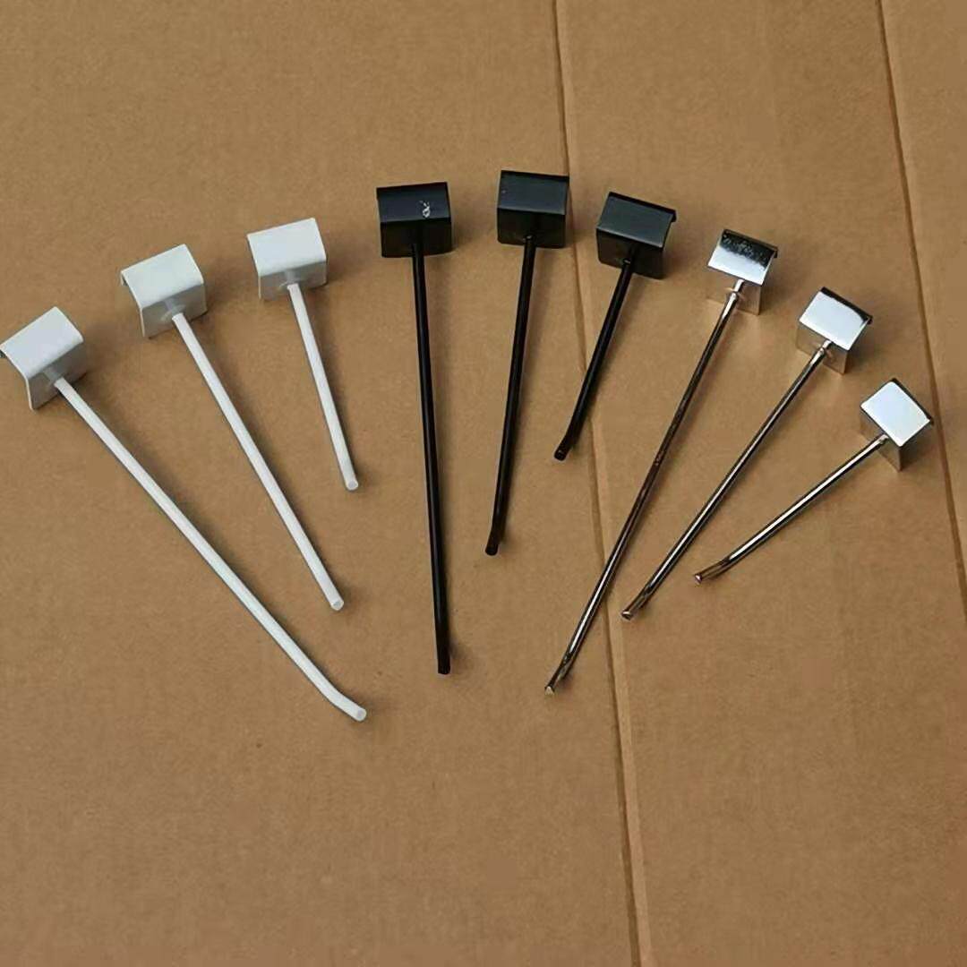 Supermarket shelves square pipe crossbar hooks spray plastic hooks plus coarse black white hooks clothing hooks snacks hook