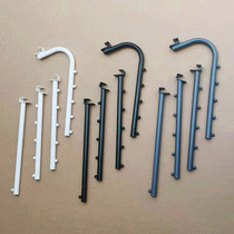 Square tube shelving hook Goose Neck Hook Round Pipe Five Beads Square Card Lengthened Plus Thick Elbow Hook White Black Dress Hook